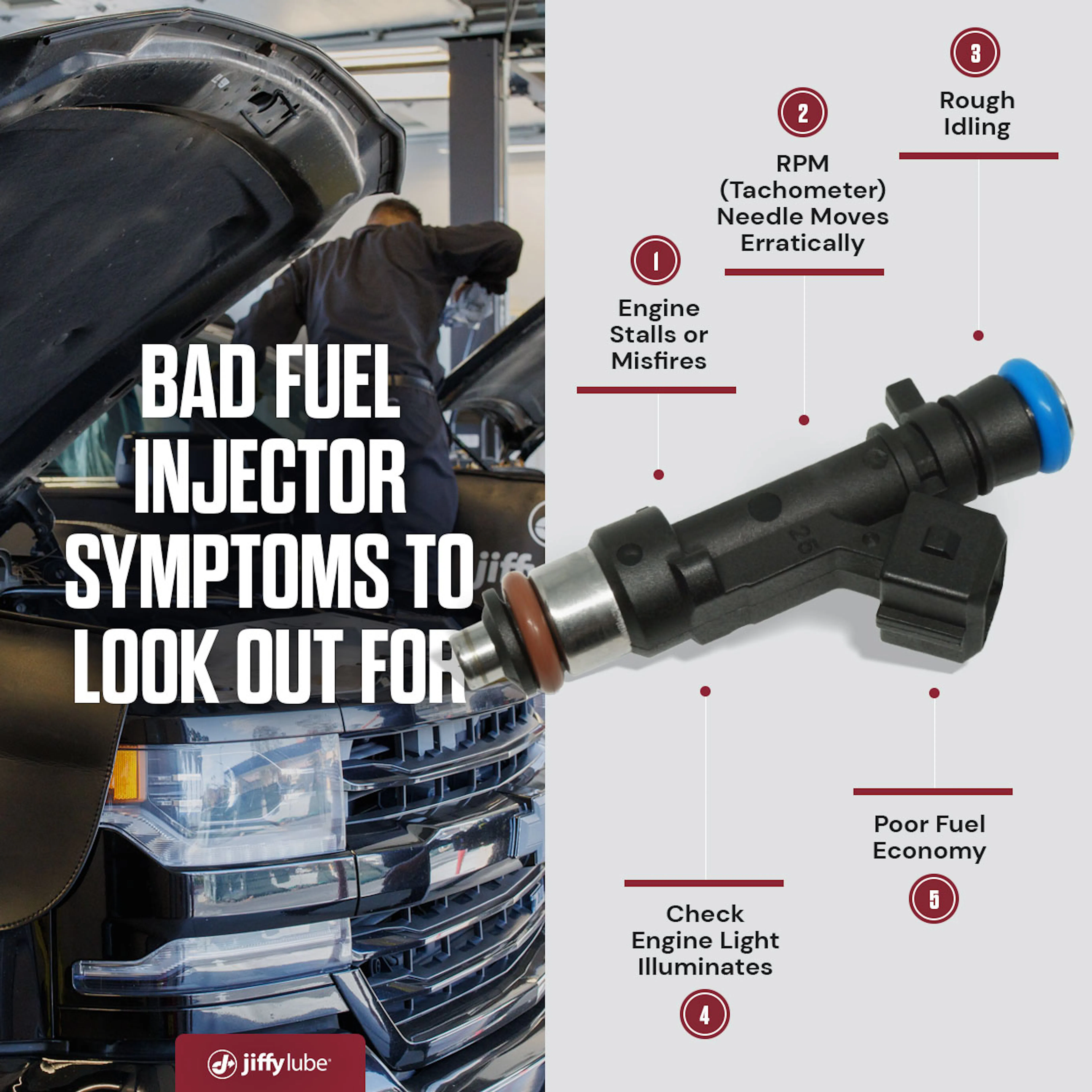Common symptoms of a bad fuel injector